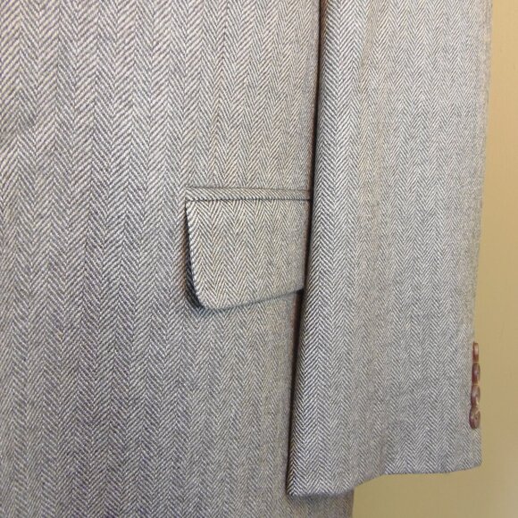 Vintage Lauren Ralph Lauren Herringbone Tweek 48R Wool Sports Coat Collectible - Picture 7 of 11